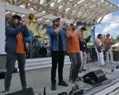 Le groupe lors de l’une de leurs représentations sur une des scènes du festival de FOTR. — Photo Oscar Aguirre